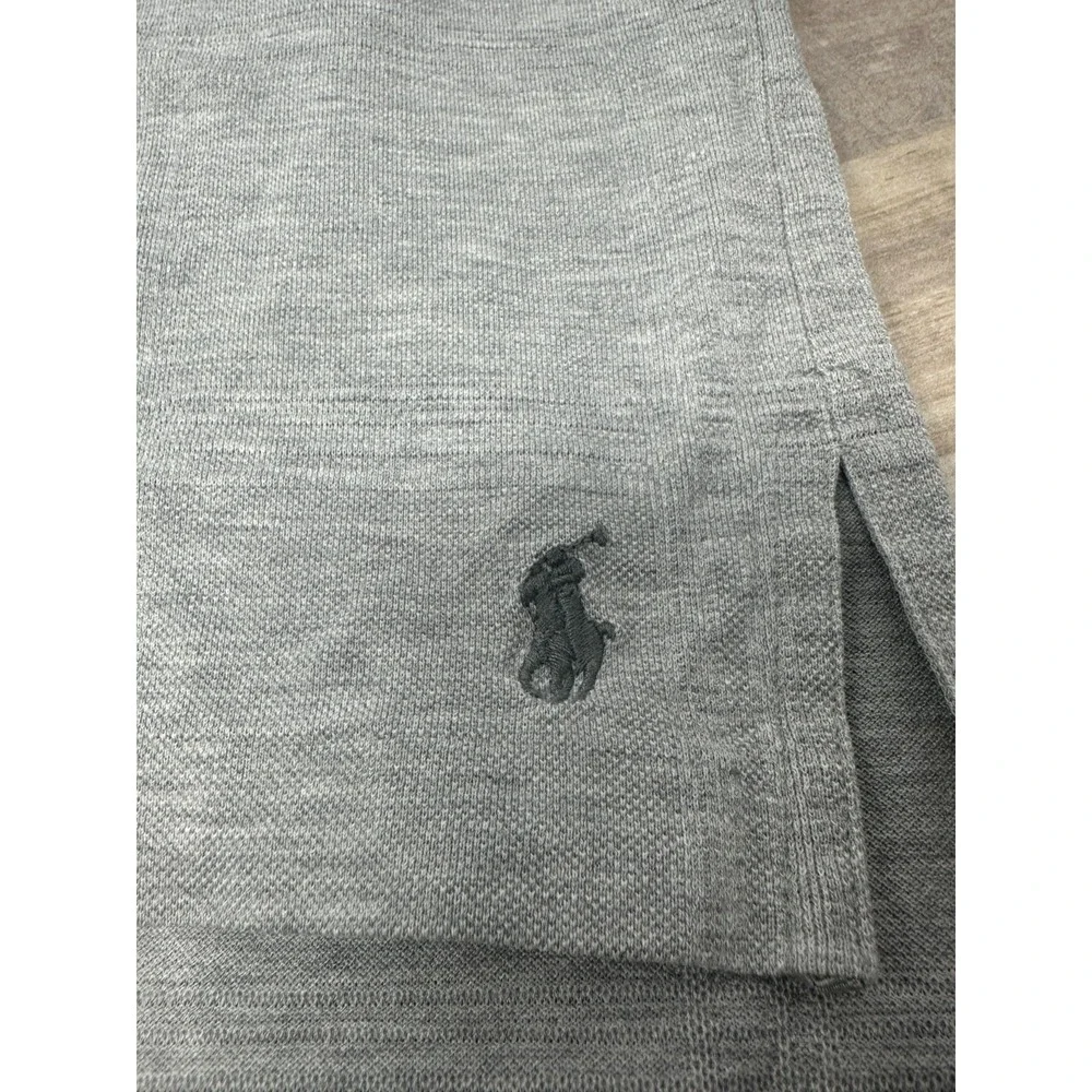 POLO GOLF Ralph Lauren Shirt Mens XXL 2XL Grey Textured Pima Cotton Short Sleeve